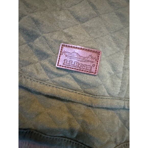 L.L.Bean Womens Green Quilted Hooded Jacket L - Picture 2 of 8